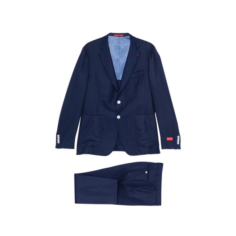 Isaia Blue Suits - Single Breasted Suits Men